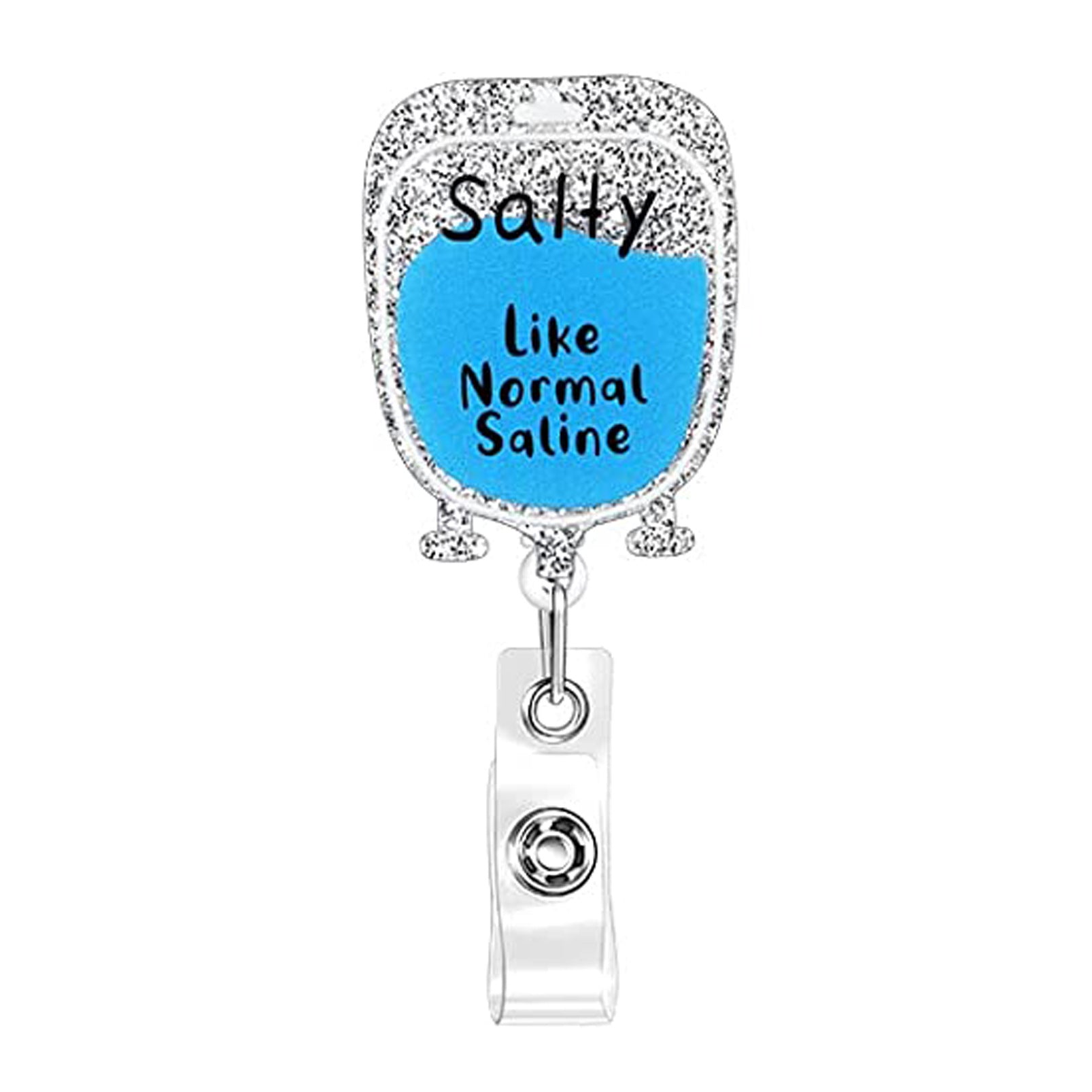 Wholesale Glitter Acrylic Rainbow Retractable ID Buckle